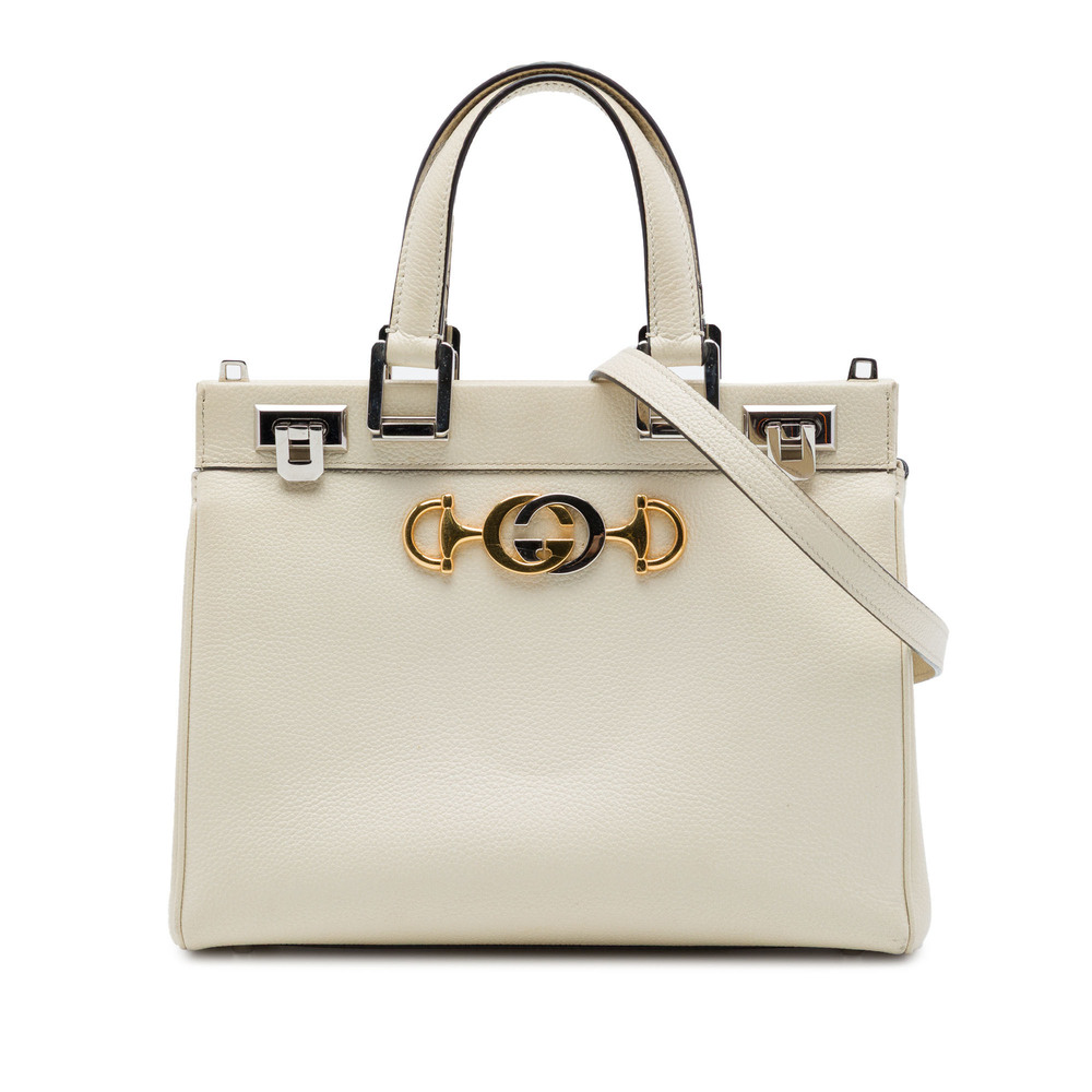 Pre-Loved Gucci Small Grained Calfskin Zumi Top Handle Bag - Picture 1 of 6